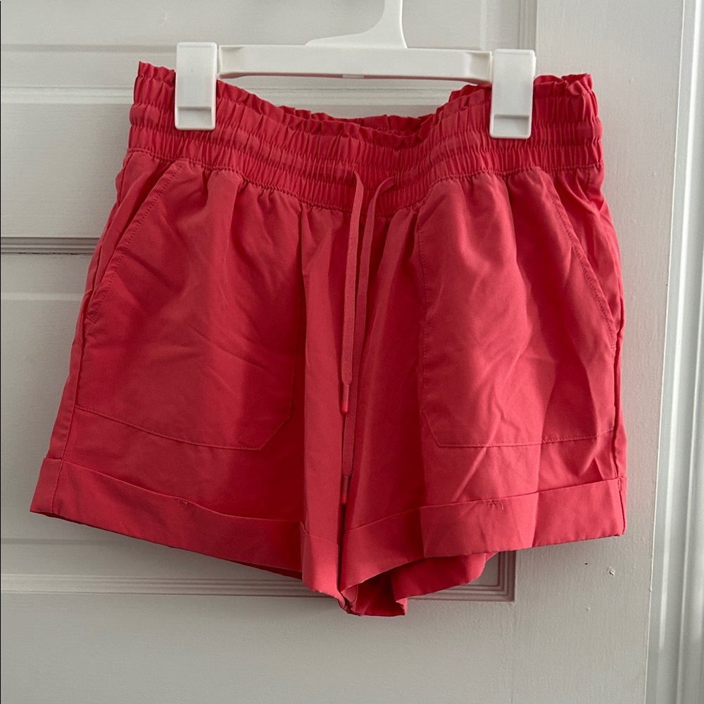 90 Degree By Reflex Coral Athletic Shorts